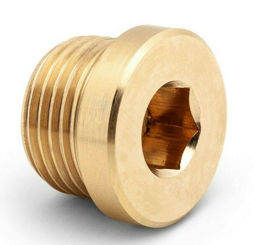 3/8 NPT Brass SOCKET BLANKING PLUG BUNG BLOCKER Male